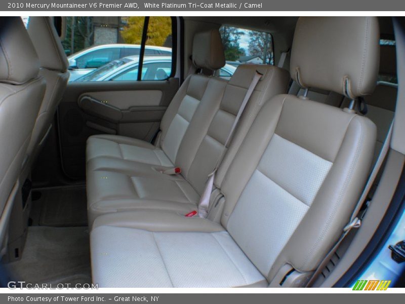 White Platinum Tri-Coat Metallic / Camel 2010 Mercury Mountaineer V6 Premier AWD