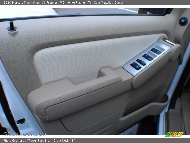 White Platinum Tri-Coat Metallic / Camel 2010 Mercury Mountaineer V6 Premier AWD