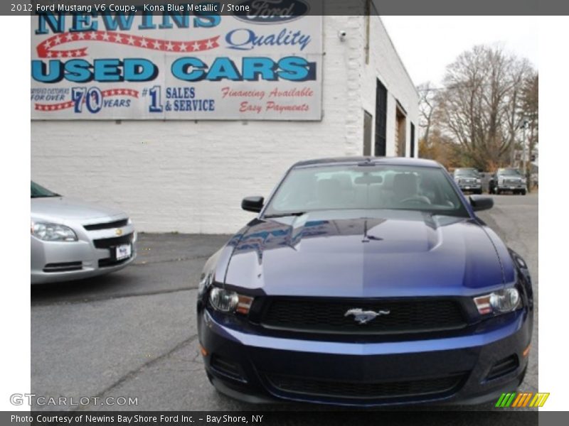 Kona Blue Metallic / Stone 2012 Ford Mustang V6 Coupe