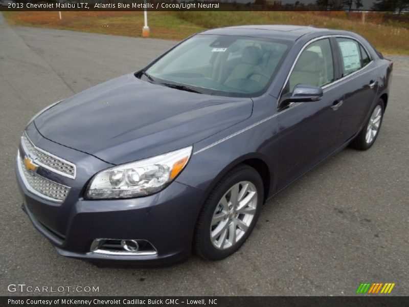 Atlantis Blue Metallic / Cocoa/Light Neutral 2013 Chevrolet Malibu LTZ