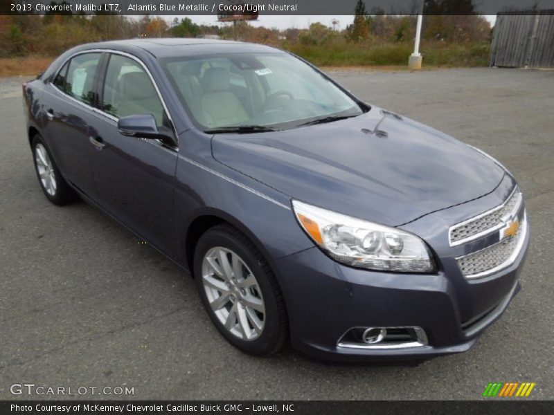Atlantis Blue Metallic / Cocoa/Light Neutral 2013 Chevrolet Malibu LTZ