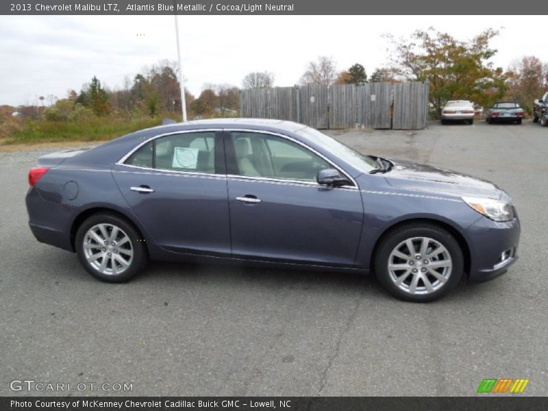 Atlantis Blue Metallic / Cocoa/Light Neutral 2013 Chevrolet Malibu LTZ