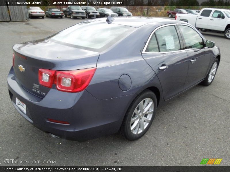 Atlantis Blue Metallic / Cocoa/Light Neutral 2013 Chevrolet Malibu LTZ
