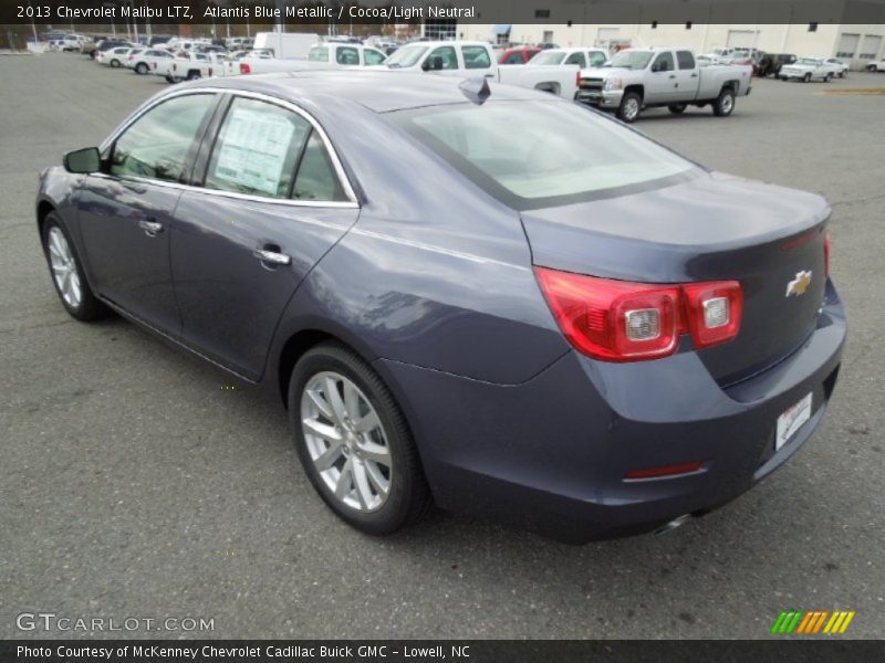 Atlantis Blue Metallic / Cocoa/Light Neutral 2013 Chevrolet Malibu LTZ