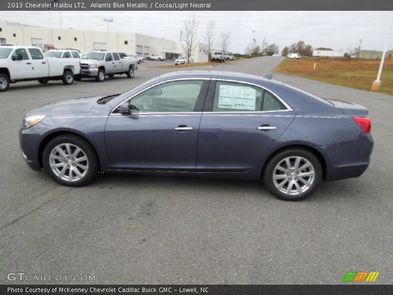Atlantis Blue Metallic / Cocoa/Light Neutral 2013 Chevrolet Malibu LTZ