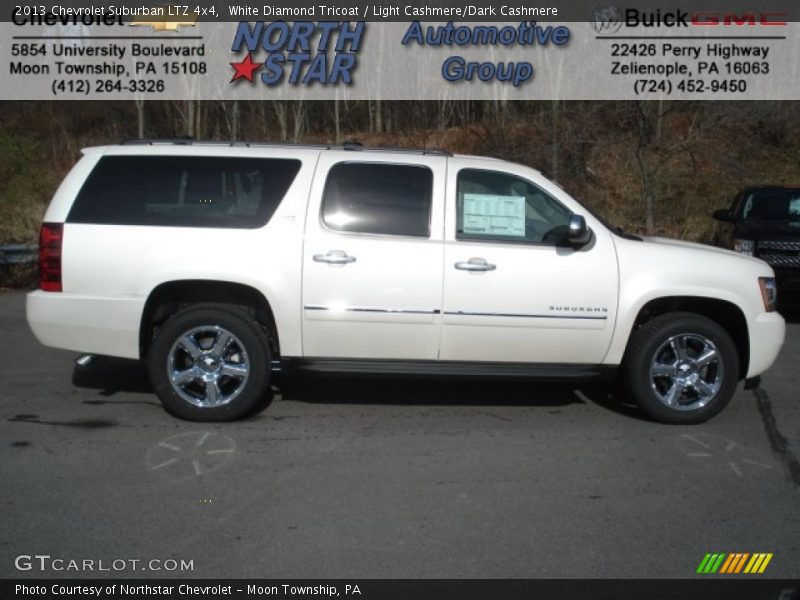 White Diamond Tricoat / Light Cashmere/Dark Cashmere 2013 Chevrolet Suburban LTZ 4x4