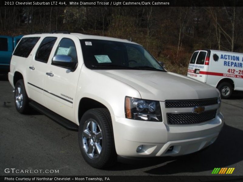 White Diamond Tricoat / Light Cashmere/Dark Cashmere 2013 Chevrolet Suburban LTZ 4x4