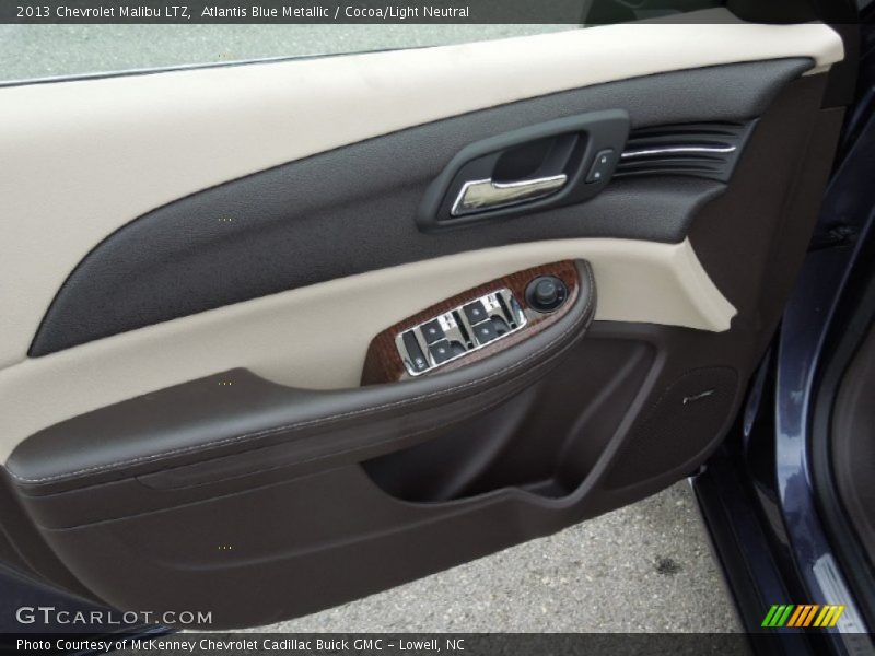 Atlantis Blue Metallic / Cocoa/Light Neutral 2013 Chevrolet Malibu LTZ