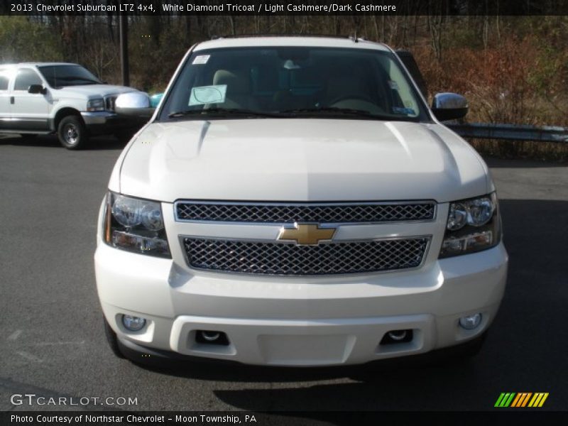 White Diamond Tricoat / Light Cashmere/Dark Cashmere 2013 Chevrolet Suburban LTZ 4x4