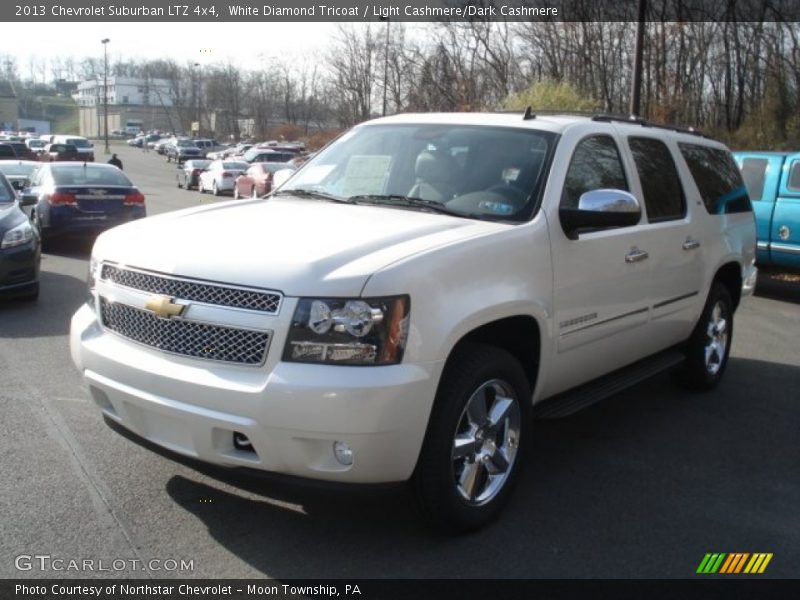 White Diamond Tricoat / Light Cashmere/Dark Cashmere 2013 Chevrolet Suburban LTZ 4x4