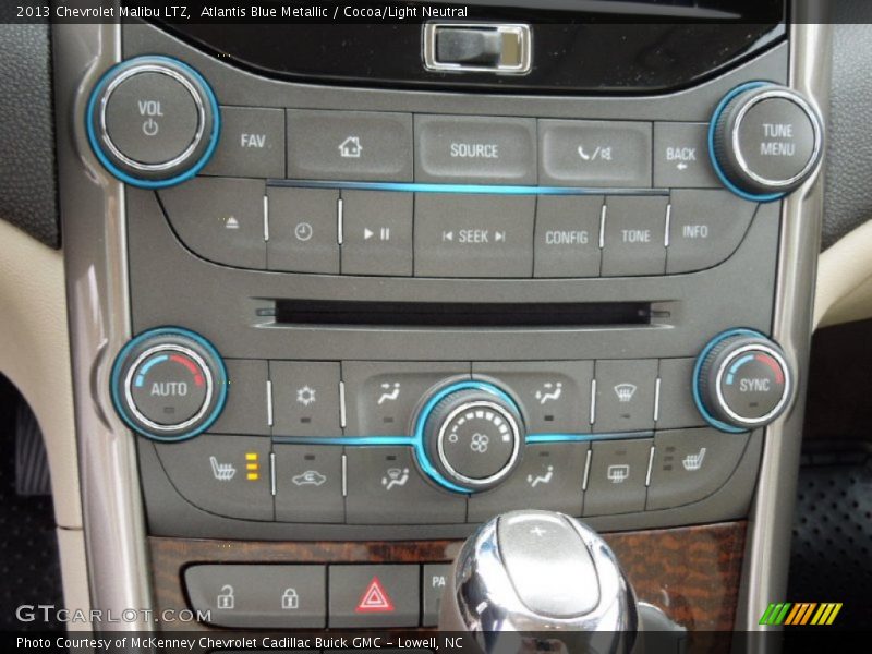 Atlantis Blue Metallic / Cocoa/Light Neutral 2013 Chevrolet Malibu LTZ