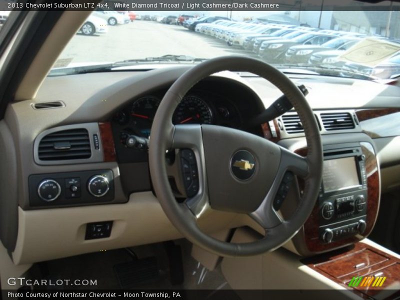 White Diamond Tricoat / Light Cashmere/Dark Cashmere 2013 Chevrolet Suburban LTZ 4x4