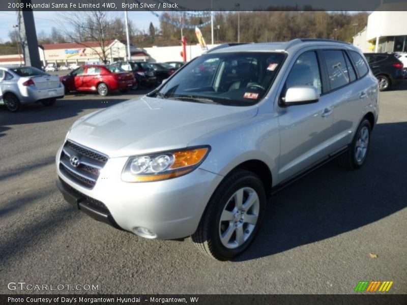 Bright Silver / Black 2008 Hyundai Santa Fe Limited 4WD