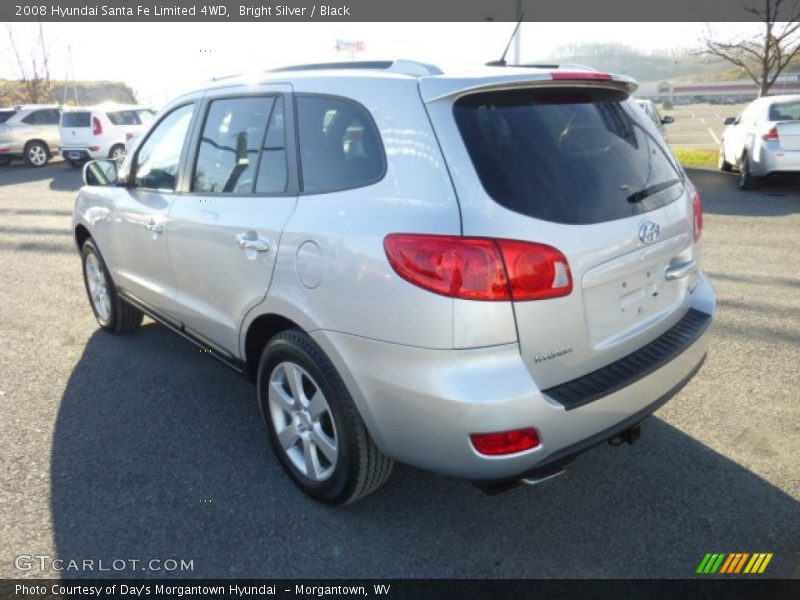 Bright Silver / Black 2008 Hyundai Santa Fe Limited 4WD