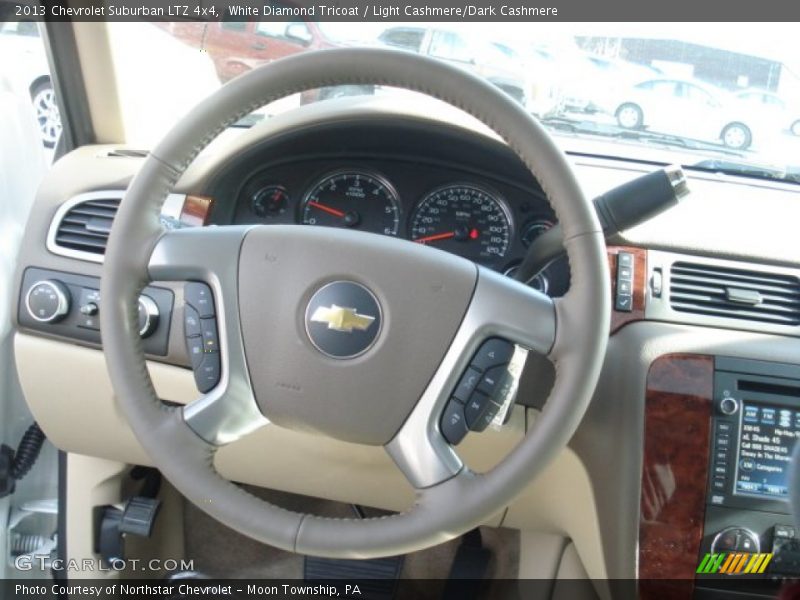 White Diamond Tricoat / Light Cashmere/Dark Cashmere 2013 Chevrolet Suburban LTZ 4x4