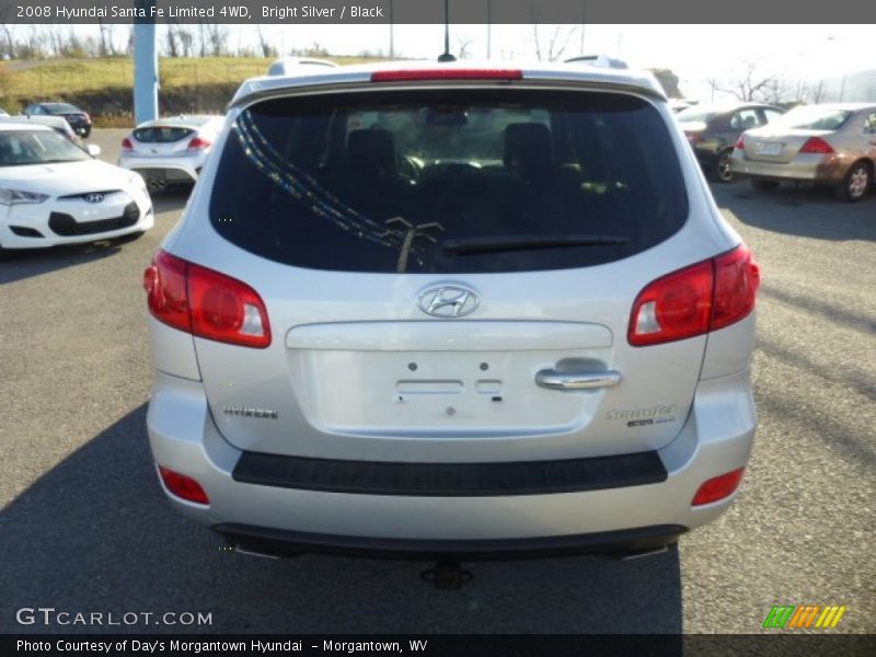 Bright Silver / Black 2008 Hyundai Santa Fe Limited 4WD