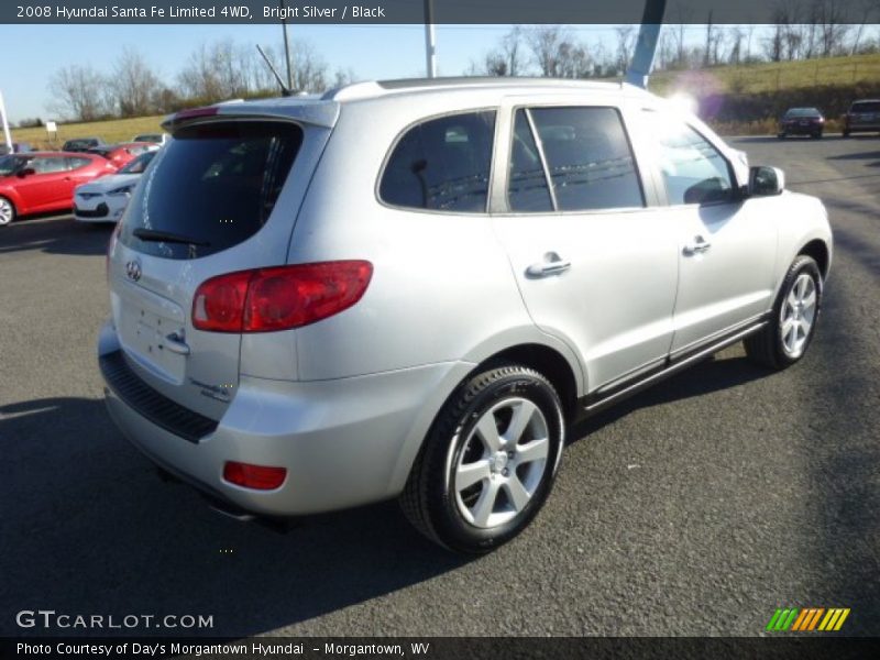Bright Silver / Black 2008 Hyundai Santa Fe Limited 4WD