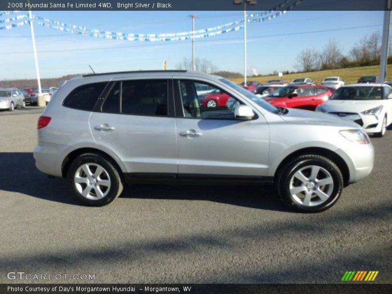 Bright Silver / Black 2008 Hyundai Santa Fe Limited 4WD