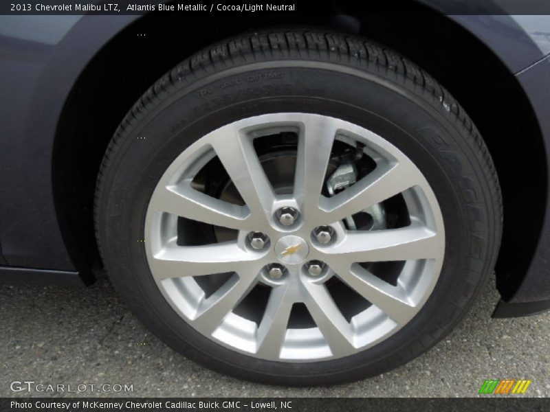 Atlantis Blue Metallic / Cocoa/Light Neutral 2013 Chevrolet Malibu LTZ