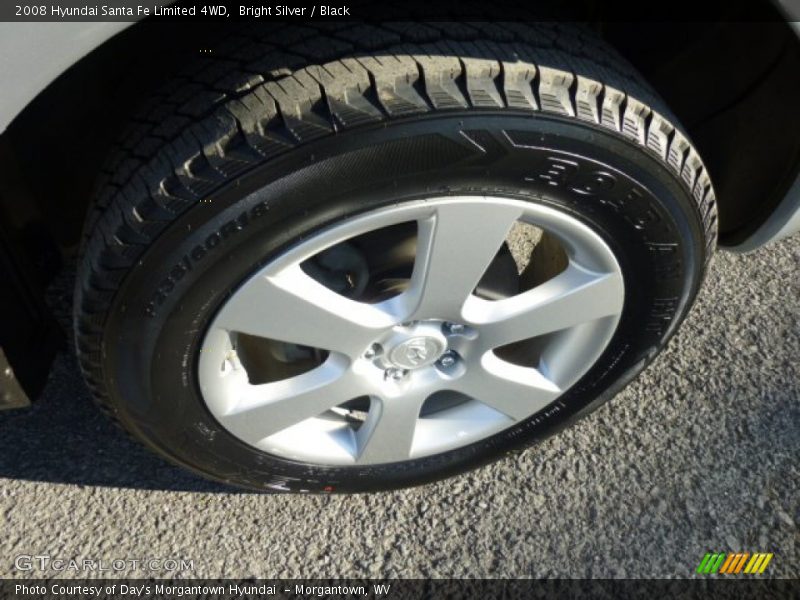 Bright Silver / Black 2008 Hyundai Santa Fe Limited 4WD