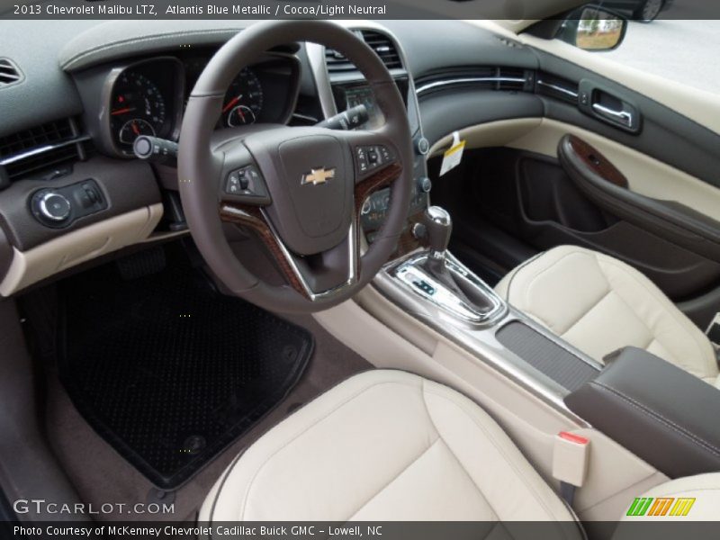Atlantis Blue Metallic / Cocoa/Light Neutral 2013 Chevrolet Malibu LTZ