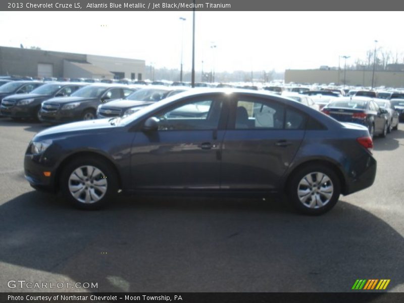Atlantis Blue Metallic / Jet Black/Medium Titanium 2013 Chevrolet Cruze LS