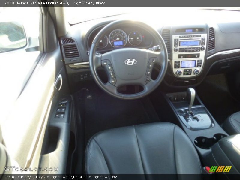 Bright Silver / Black 2008 Hyundai Santa Fe Limited 4WD