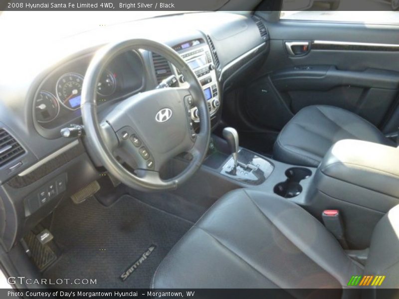 Bright Silver / Black 2008 Hyundai Santa Fe Limited 4WD