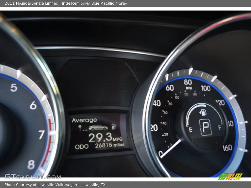 Iridescent Silver Blue Metallic / Gray 2011 Hyundai Sonata Limited