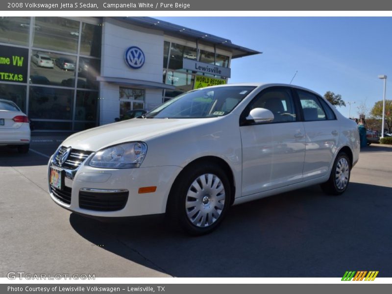 Campanella White / Pure Beige 2008 Volkswagen Jetta S Sedan