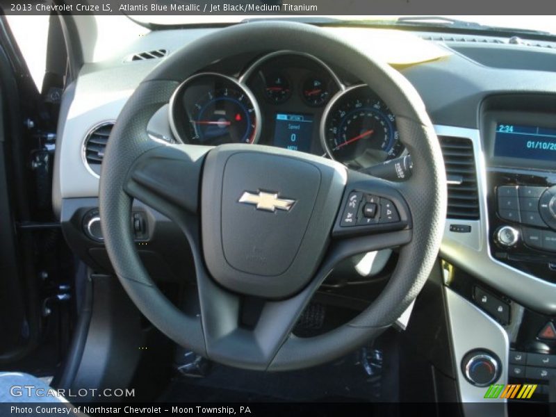 Atlantis Blue Metallic / Jet Black/Medium Titanium 2013 Chevrolet Cruze LS