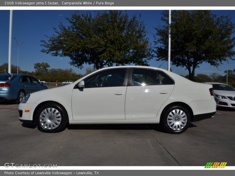 Campanella White / Pure Beige 2008 Volkswagen Jetta S Sedan