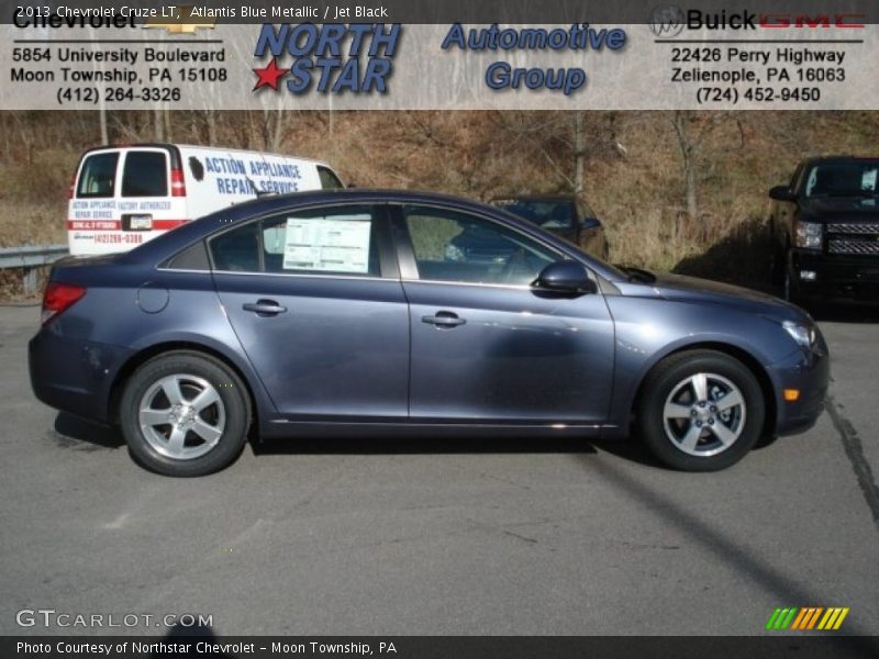 Atlantis Blue Metallic / Jet Black 2013 Chevrolet Cruze LT