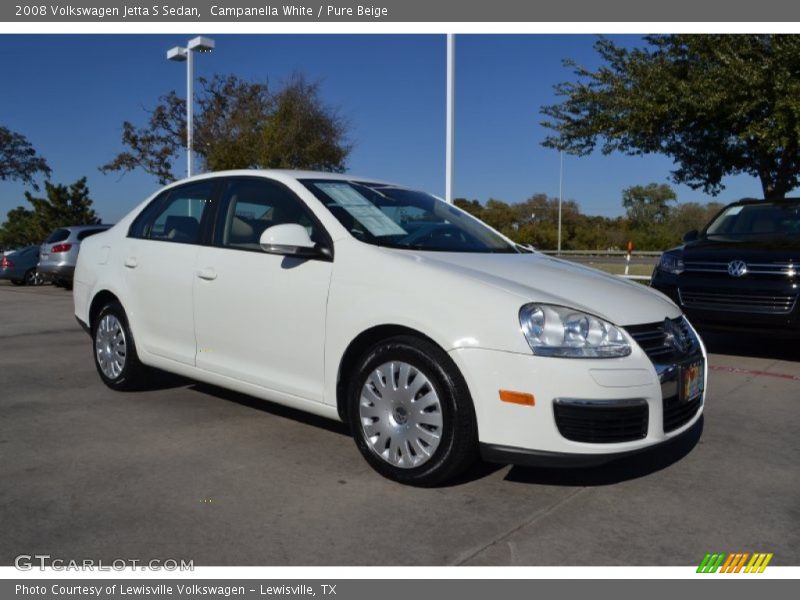 Campanella White / Pure Beige 2008 Volkswagen Jetta S Sedan