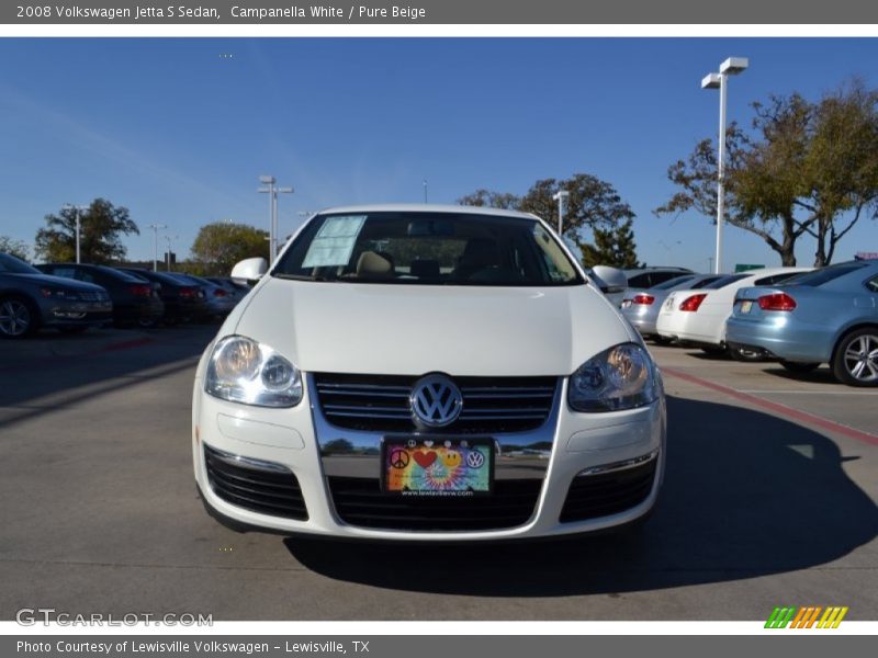 Campanella White / Pure Beige 2008 Volkswagen Jetta S Sedan