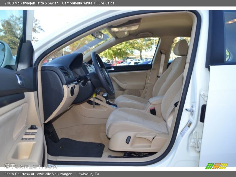 Campanella White / Pure Beige 2008 Volkswagen Jetta S Sedan
