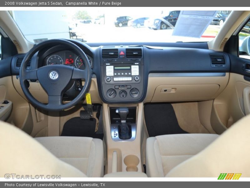 Campanella White / Pure Beige 2008 Volkswagen Jetta S Sedan
