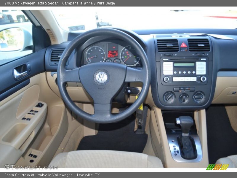 Campanella White / Pure Beige 2008 Volkswagen Jetta S Sedan