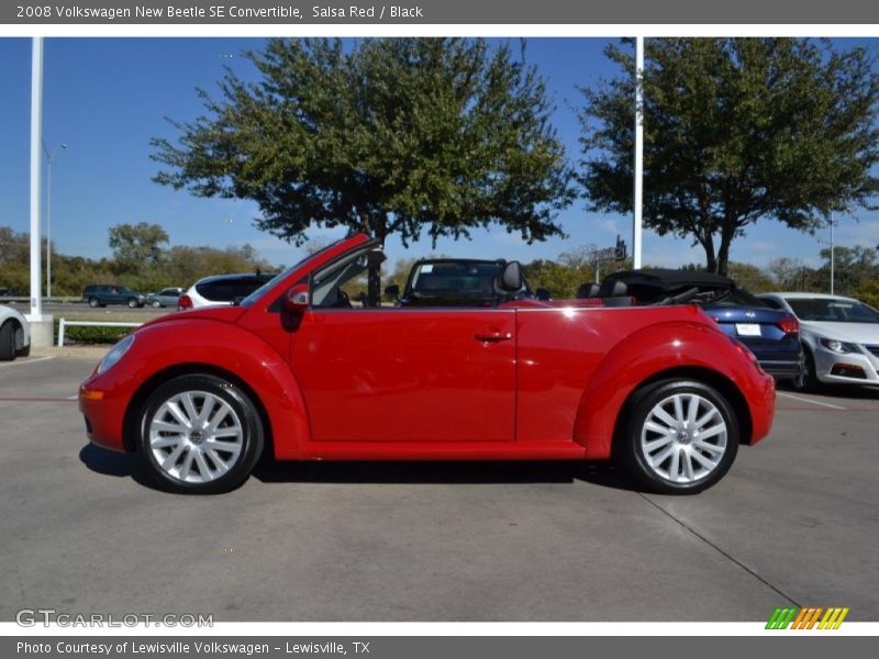 Salsa Red / Black 2008 Volkswagen New Beetle SE Convertible