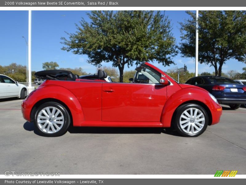 Salsa Red / Black 2008 Volkswagen New Beetle SE Convertible