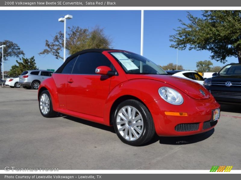 Salsa Red / Black 2008 Volkswagen New Beetle SE Convertible