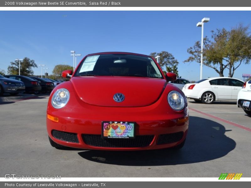Salsa Red / Black 2008 Volkswagen New Beetle SE Convertible