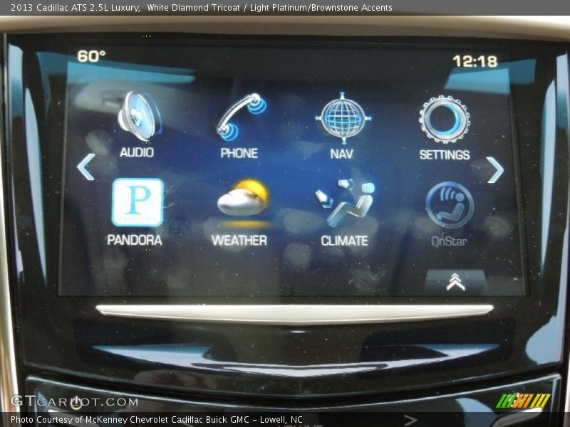 White Diamond Tricoat / Light Platinum/Brownstone Accents 2013 Cadillac ATS 2.5L Luxury