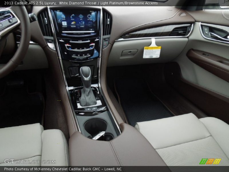 White Diamond Tricoat / Light Platinum/Brownstone Accents 2013 Cadillac ATS 2.5L Luxury