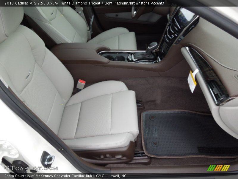 White Diamond Tricoat / Light Platinum/Brownstone Accents 2013 Cadillac ATS 2.5L Luxury