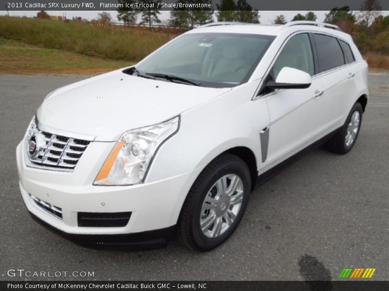 Platinum Ice Tricoat / Shale/Brownstone 2013 Cadillac SRX Luxury FWD