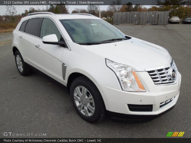 Platinum Ice Tricoat / Shale/Brownstone 2013 Cadillac SRX Luxury FWD
