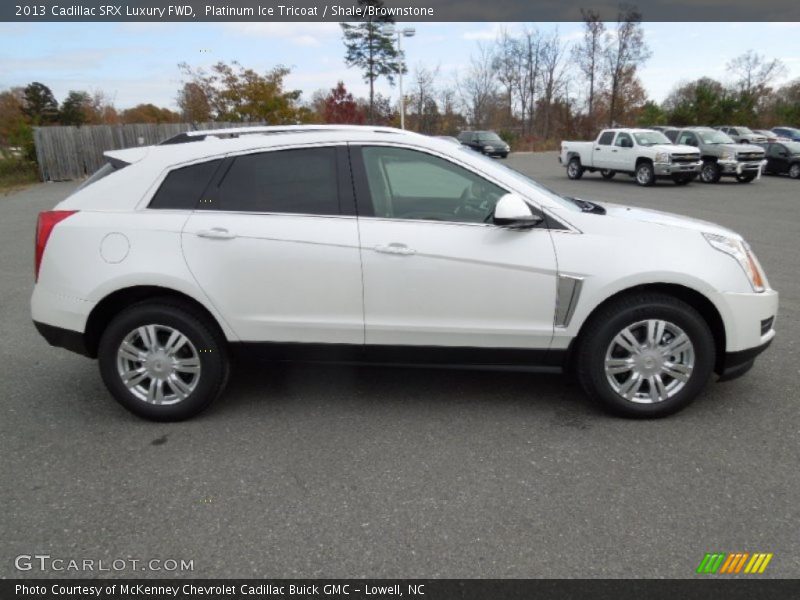 Platinum Ice Tricoat / Shale/Brownstone 2013 Cadillac SRX Luxury FWD