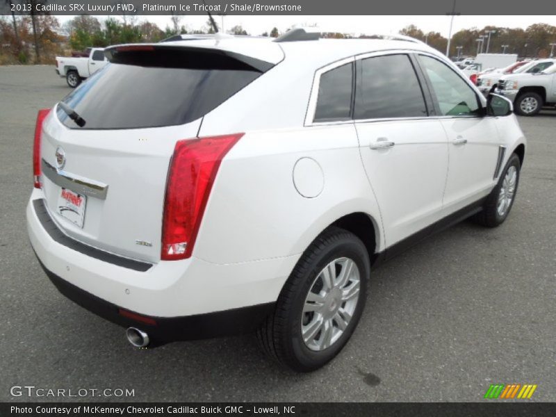 Platinum Ice Tricoat / Shale/Brownstone 2013 Cadillac SRX Luxury FWD