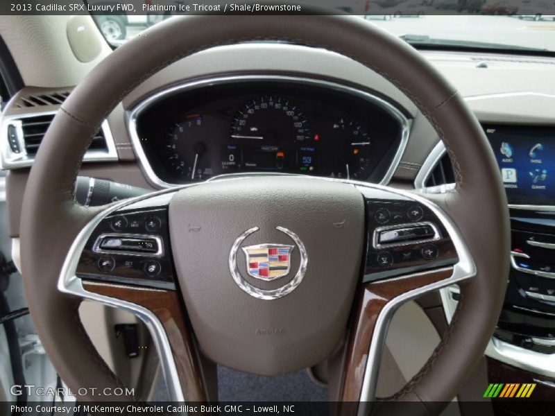 Platinum Ice Tricoat / Shale/Brownstone 2013 Cadillac SRX Luxury FWD